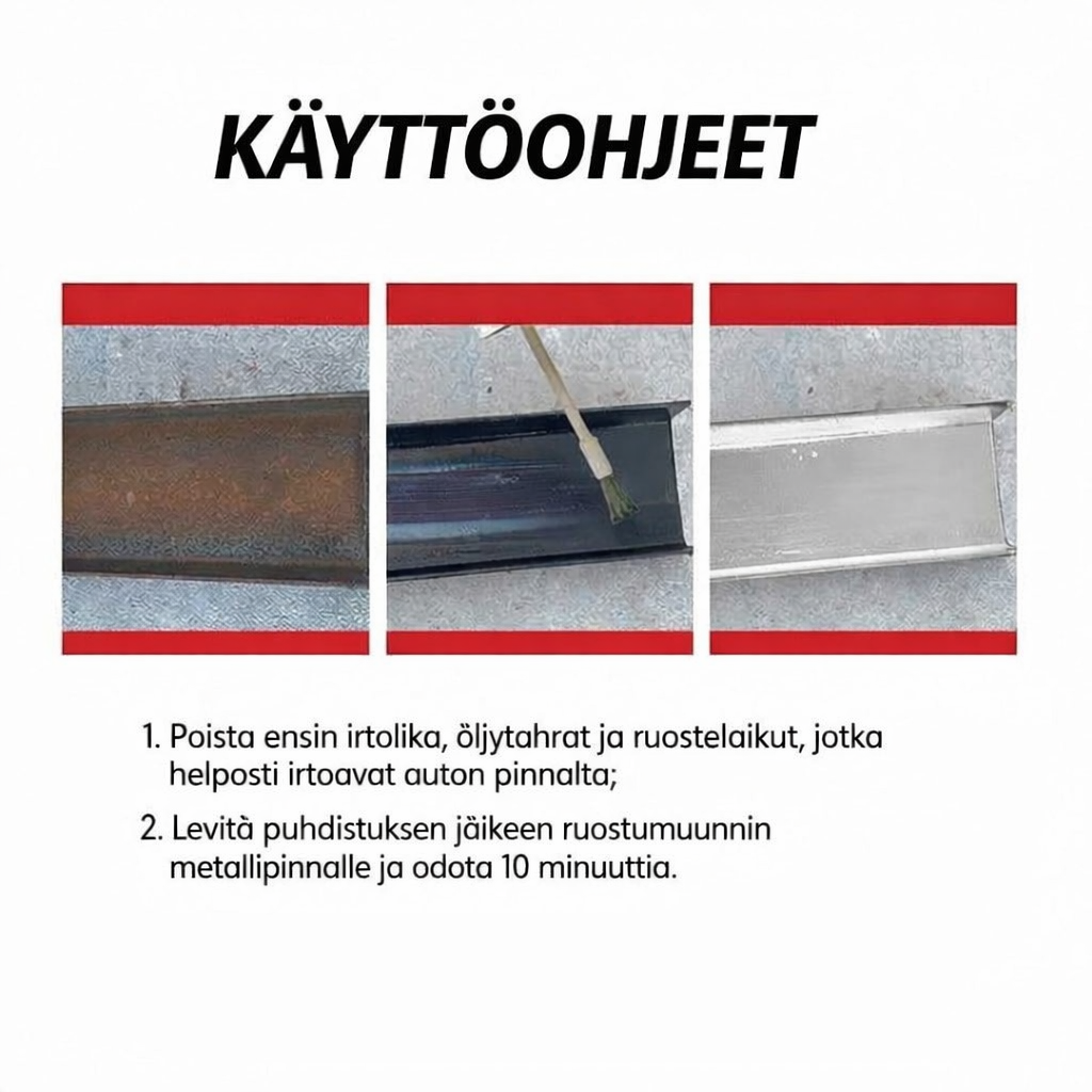 Tehokas ruosteenpoistaja ja ruosteenmuunnin