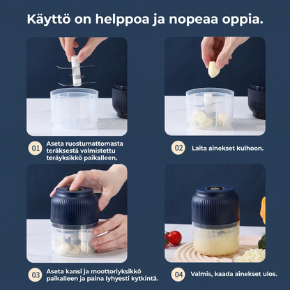 Kannettava minisilppuri ruoalle