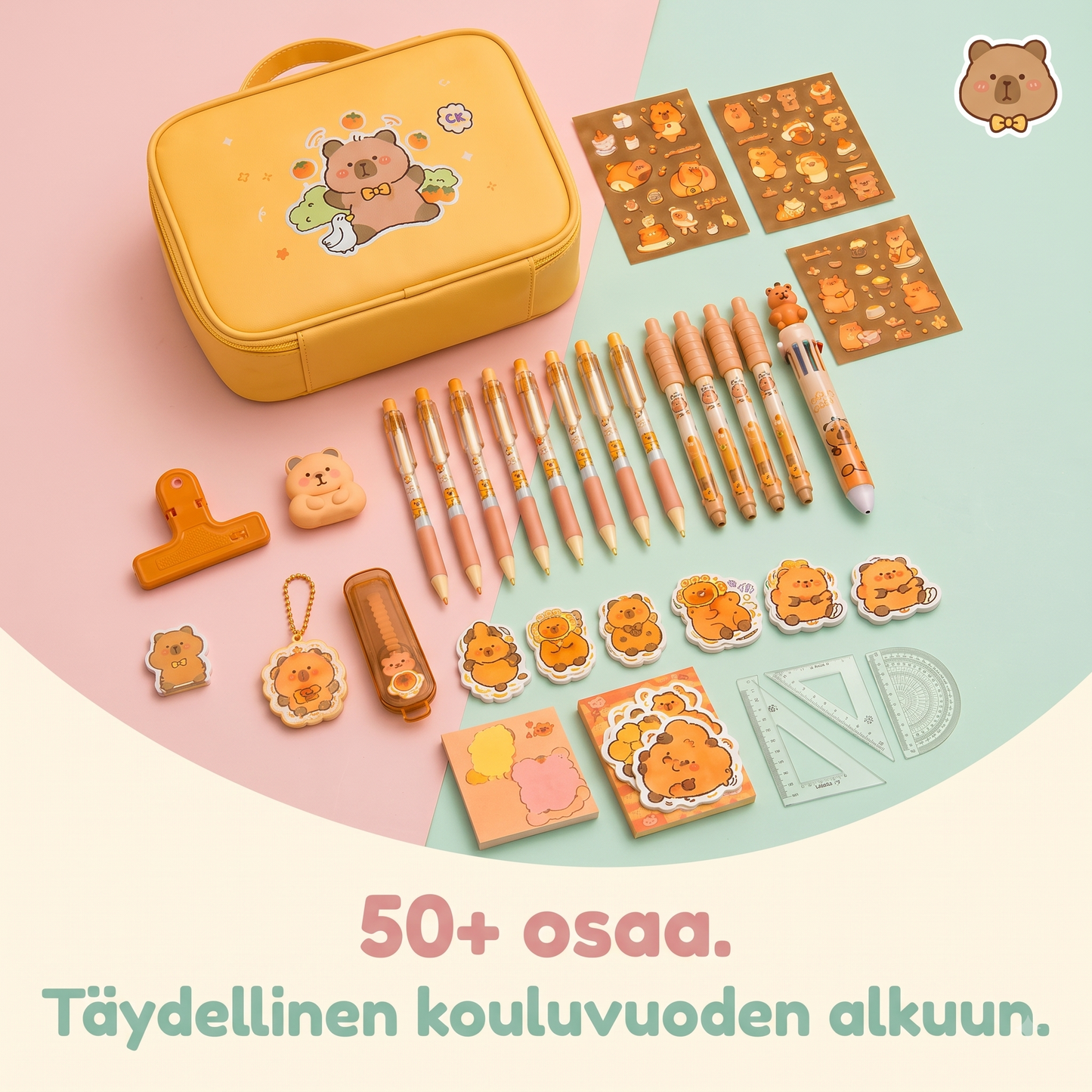 Kapybara-järjestelijäkoulusetti, 50 osaa