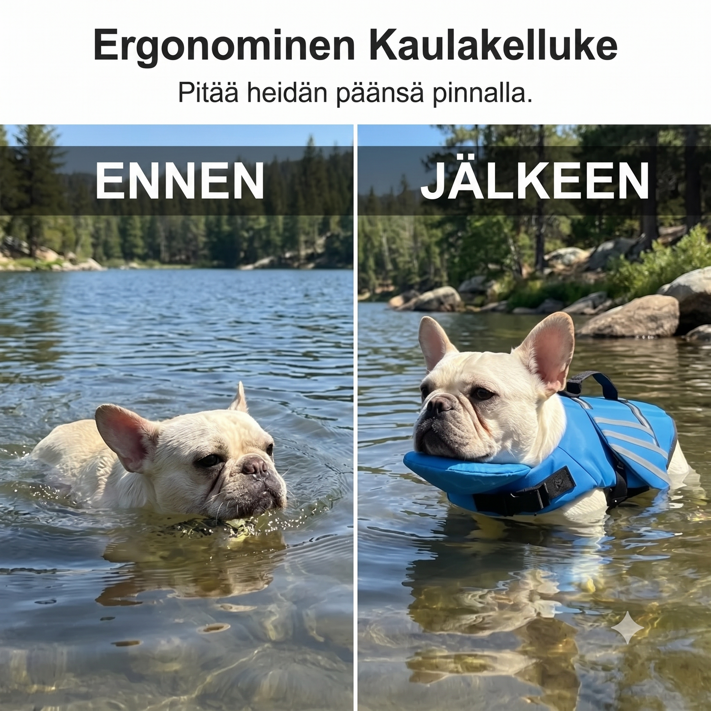 Koiran pelastusliivi enkelinsiivillä
