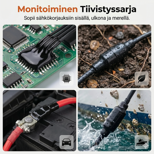 Nestemäinen sähköeristysteippi tiivisteaineena