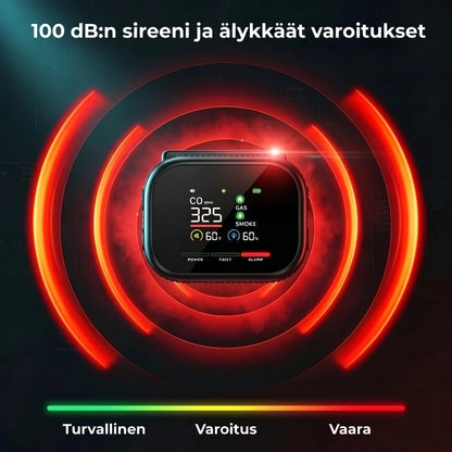 6-in-1 älykäs turvailmaisin CO-kaasulle ja savulle