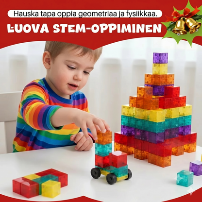 Magneettiset rakennuspalikat lapsille | 6-sivuiset magneetit