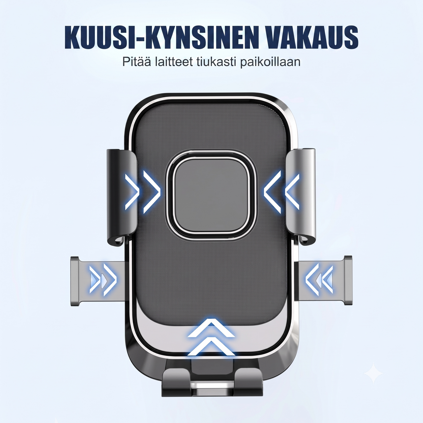 Tärinää vaimentava puhelinteline polkupyörään ja moottoripyörään