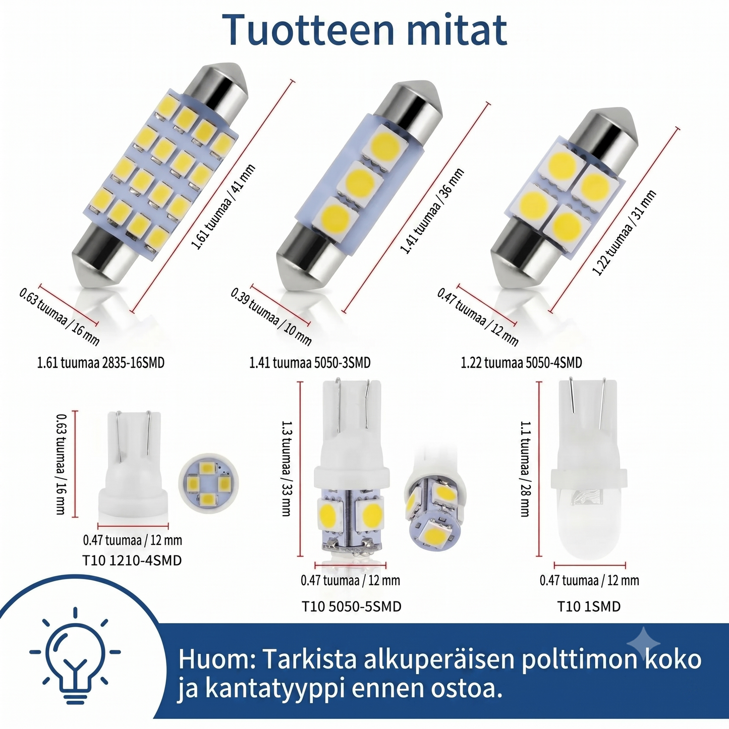42-osainen auton sisävalosarja