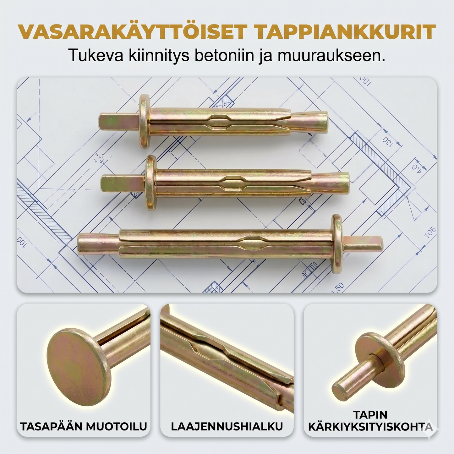 Lyöntitulppa betonille ja tiilelle