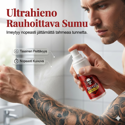 Kosteuttava suihke tatuoinnin jälkihoitoon