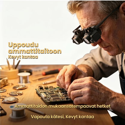 LED-suurennuslasi säädettävällä pidikkeellä
