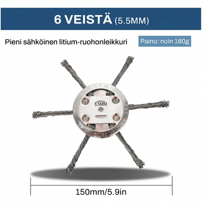 Vaihtopää siimaleikkuriin - teräslankainen ruohonleikkurin pää