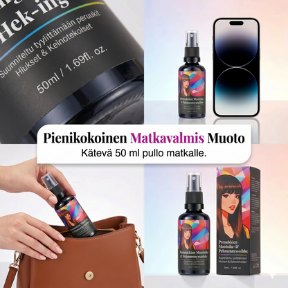 Hiuslakka peruukkien suoristamiseen ja silottamiseen