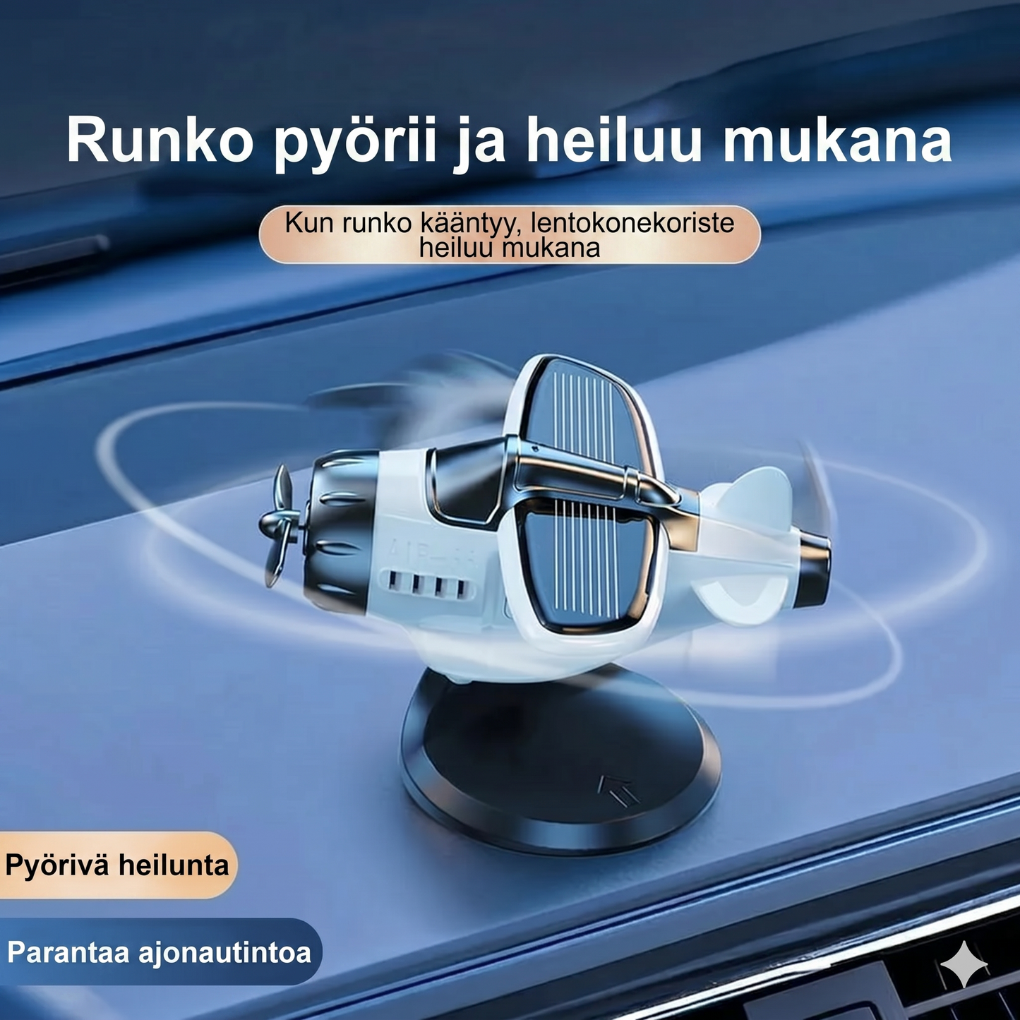 Lentokonemalli auton koristeluun, jossa on