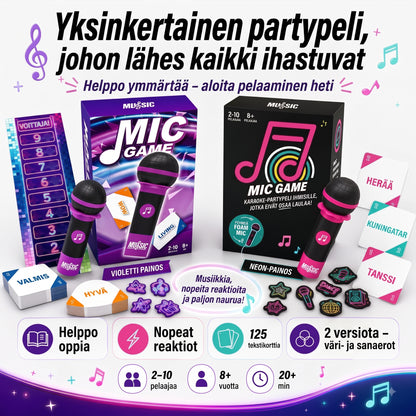 Music Mic Game -juhlapeli mikrofonilla