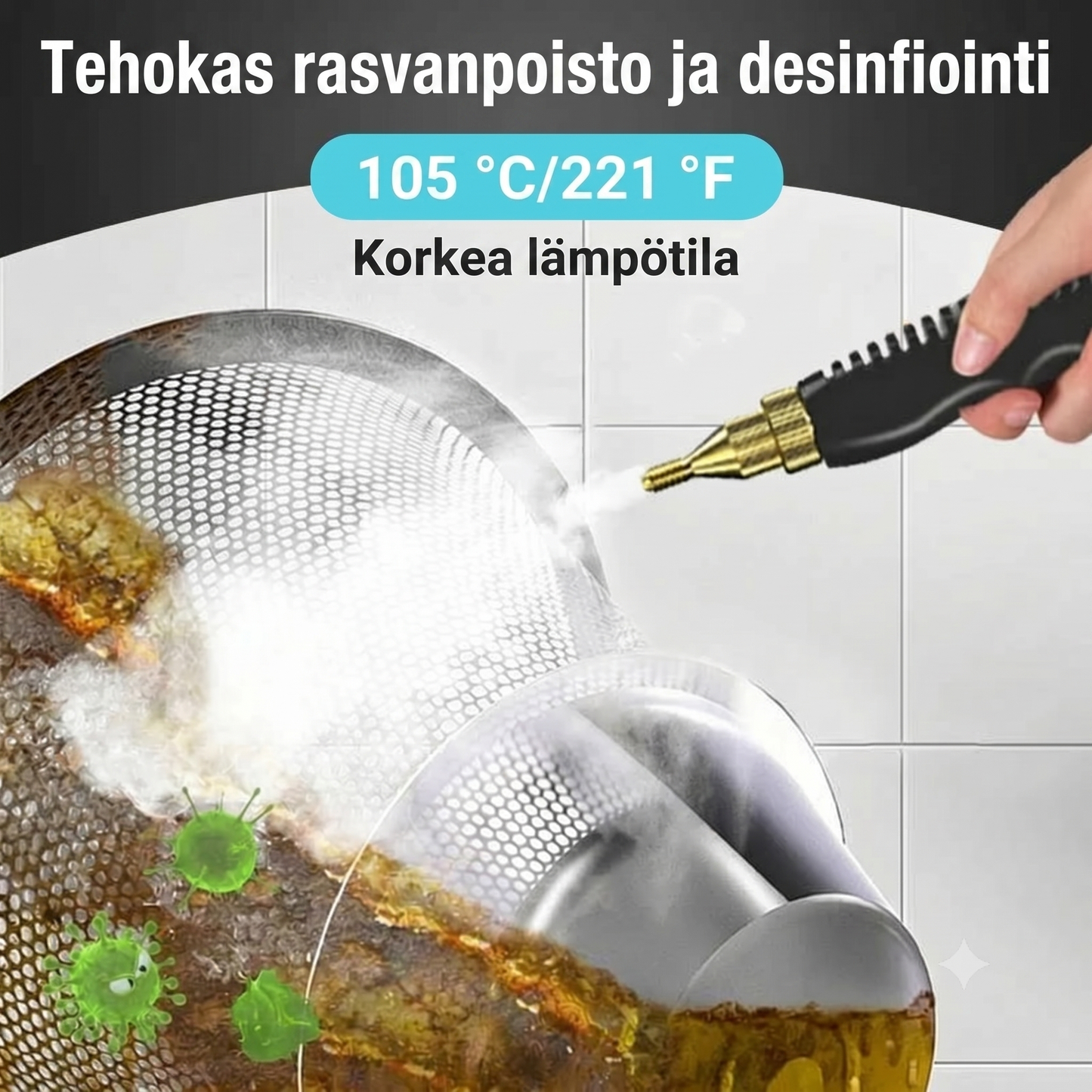 2500W Käsinhöyrypesuri
