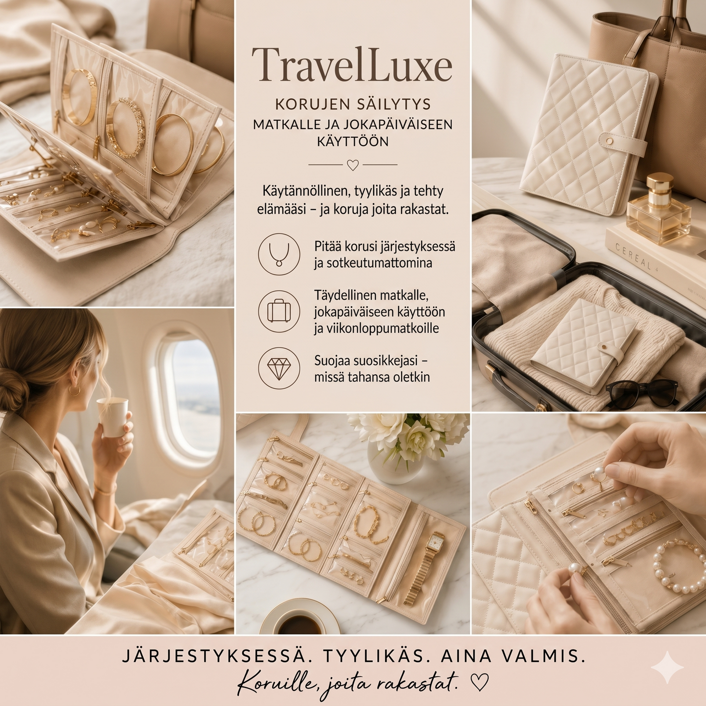 TravelLuxe-korurasia – kompakti ja aina järjestyksessä