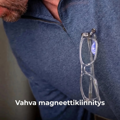 Magneettinen silmälasipidike vaatteille