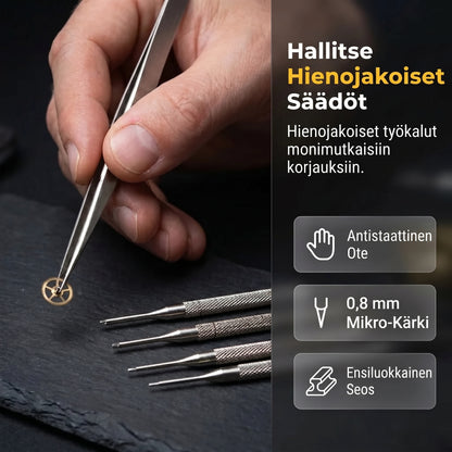 Kellonkorjaussarja rannekkeen ja pariston vaihtamiseen