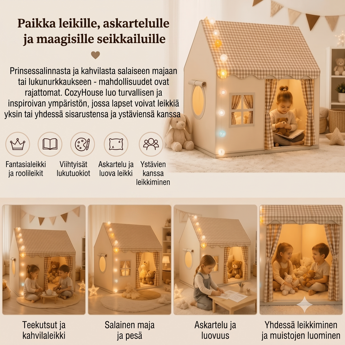 CozyHouse-leikiteltapassi talon muodossa