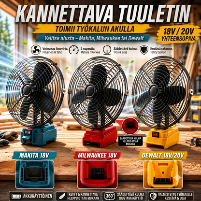 VoltAir Pro kannettava tuuletin työkalun akulla