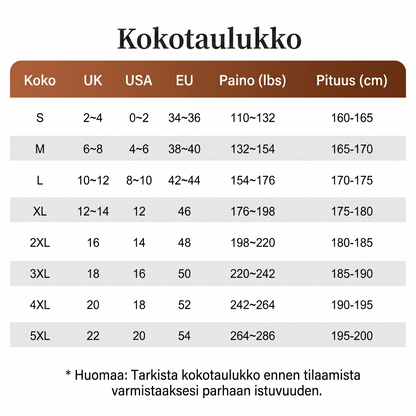 Haalari leveillä lahkeilla ja sivutaskuilla