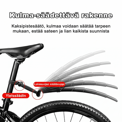 Säädettävä ja sisäänvedettävä lokasuojasarja polkupyörään
