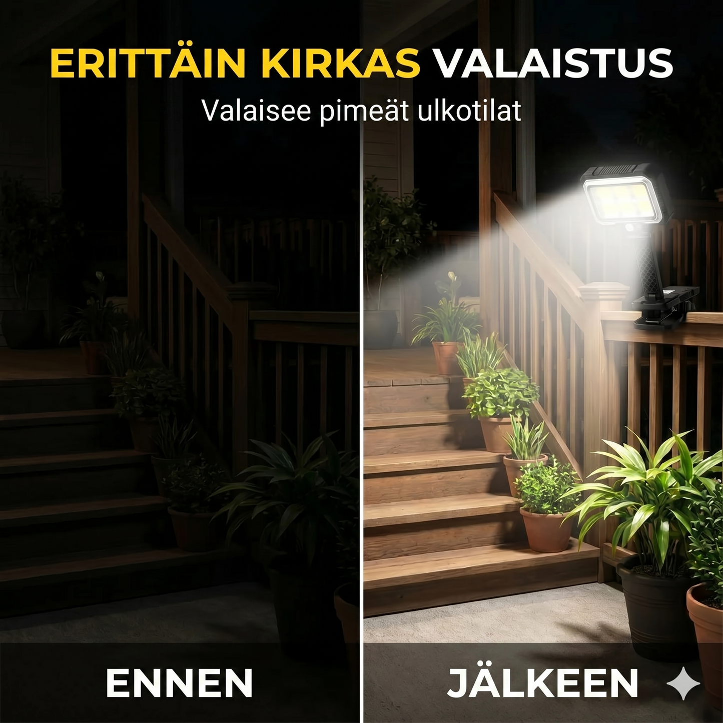Aurinkokennoulkovalo – napsauta se kiinni ja puutarhasi loistaa ilmaiseksi!