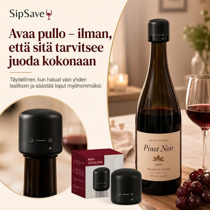Pullojen sulkimet viinille ja samppanjalle 4 kpl