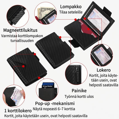 Ohut miesten lompakko RFID-suojauksella