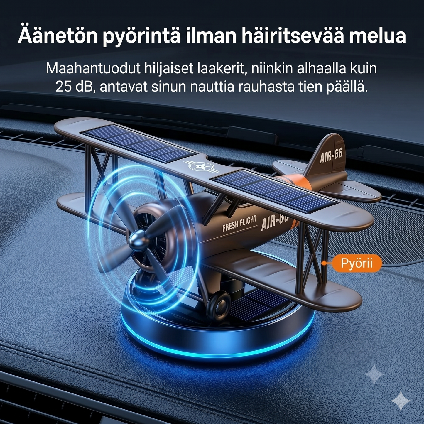 Lentokonemalli auton koristeluun, jossa on