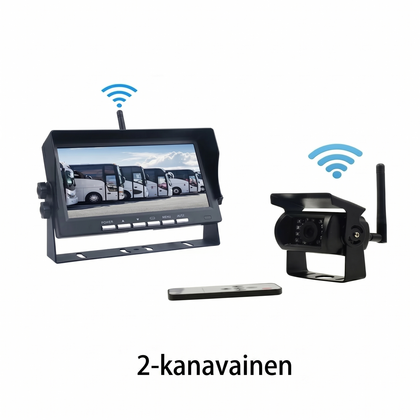Laadukas langaton peruuttamikamerajärjestelmä 7 tuuman laajakuvanäytöllä