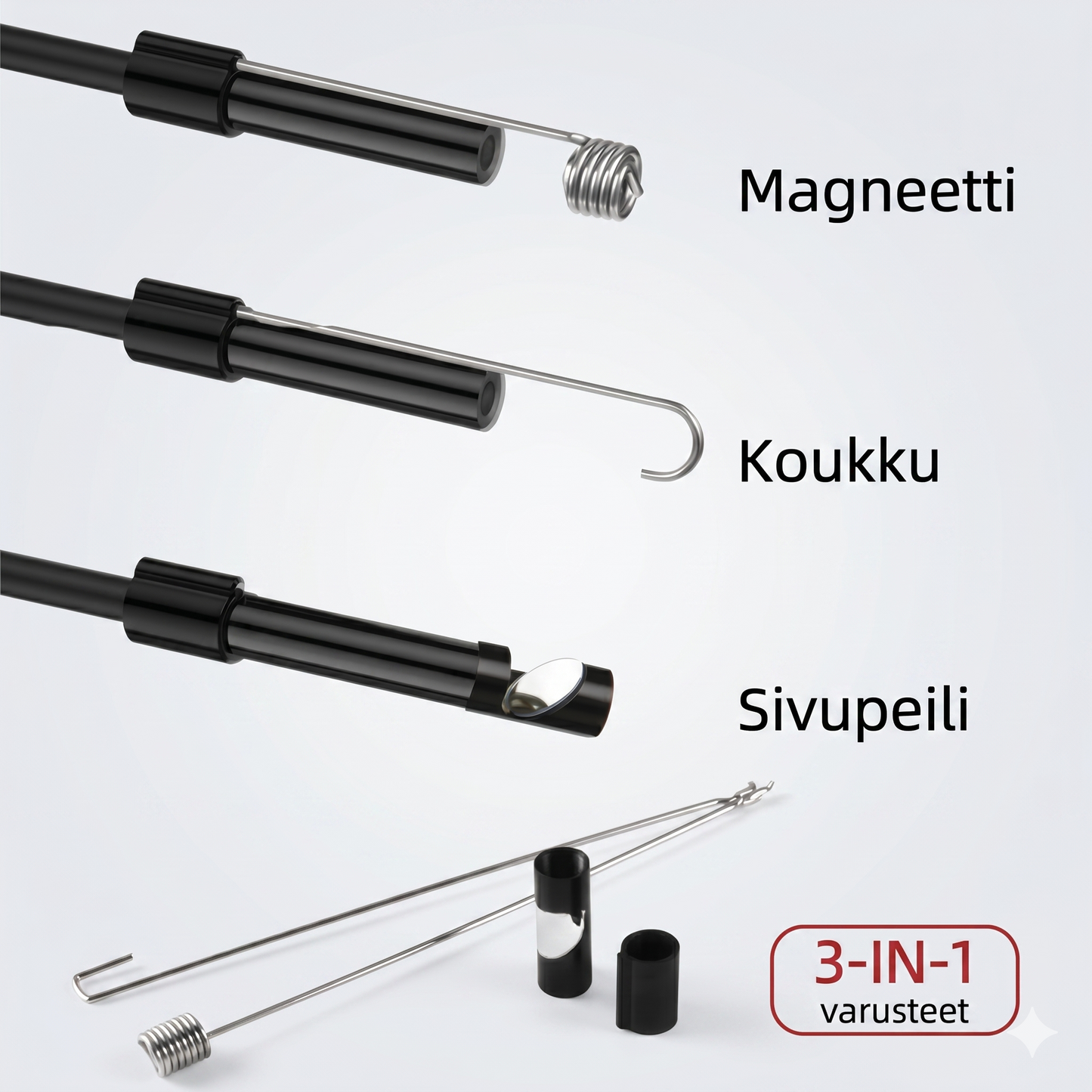 Universaali 3-in-1-endoskooppikamera IP67-vedenpitävällä anturilla