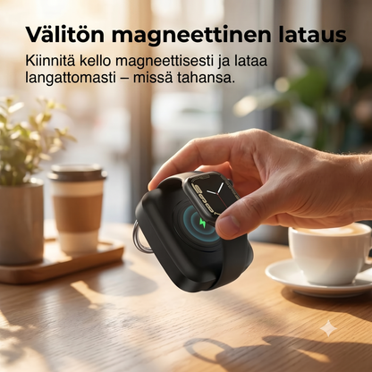 Kompakti magneettinen 1200 mAh:n älykellon varavirtalähde avaimenperällä