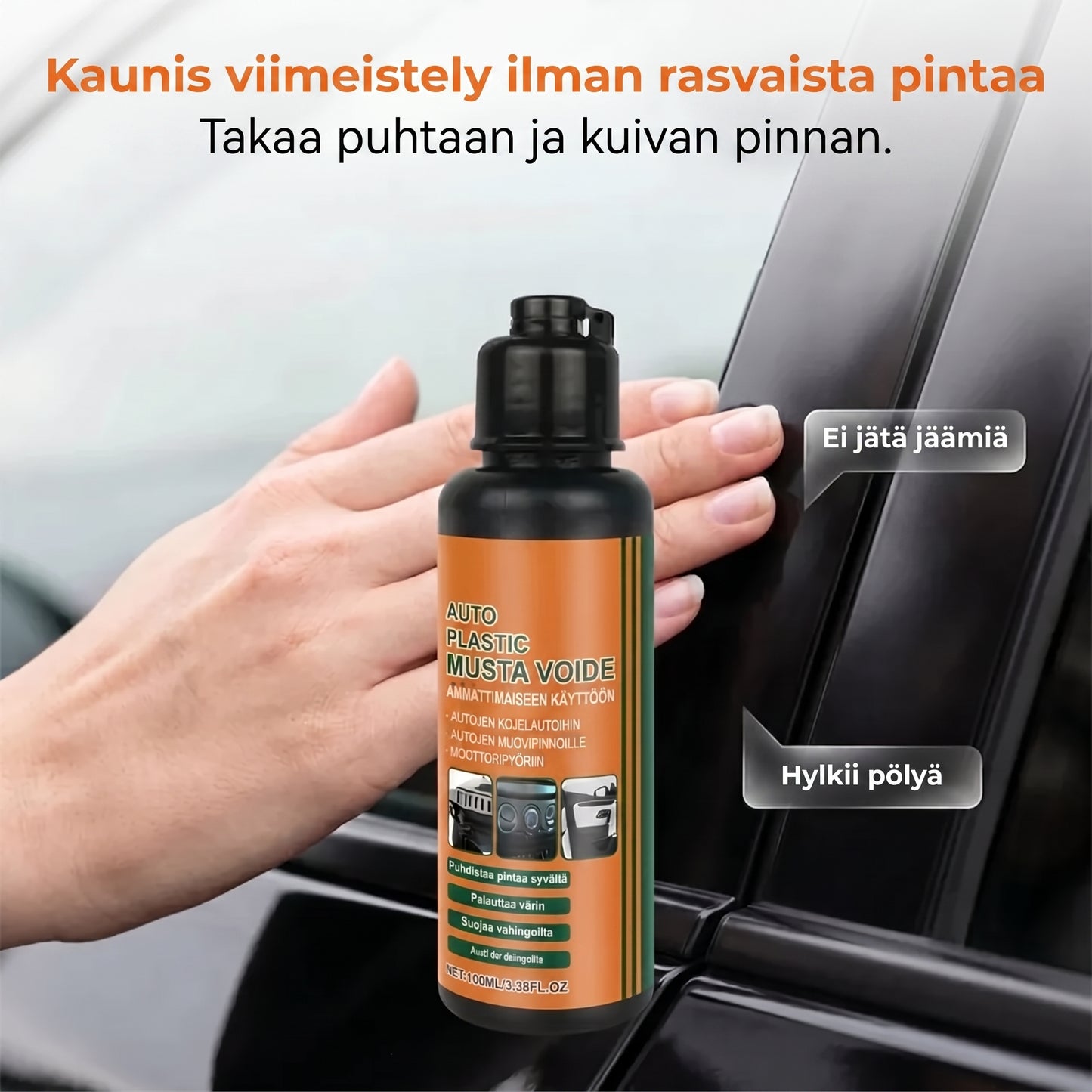 Muovipintojen uudistaja auton sisä- ja ulkopinnoille