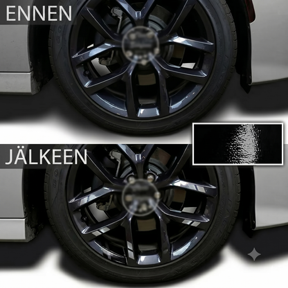 Heijastavat van some- ja vanteraidat auton vanteisiin