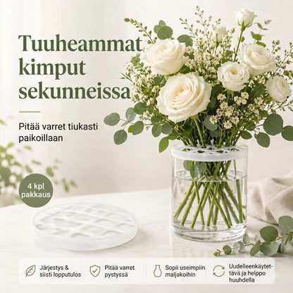 BlomFix-venyvät silikoniset kukkapidikkeet, 4 kpl setti