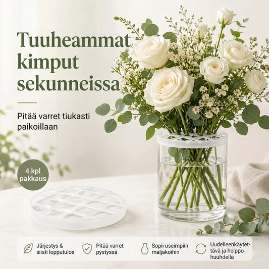 BlomFix-venyvät silikoniset kukkapidikkeet, 4 kpl setti