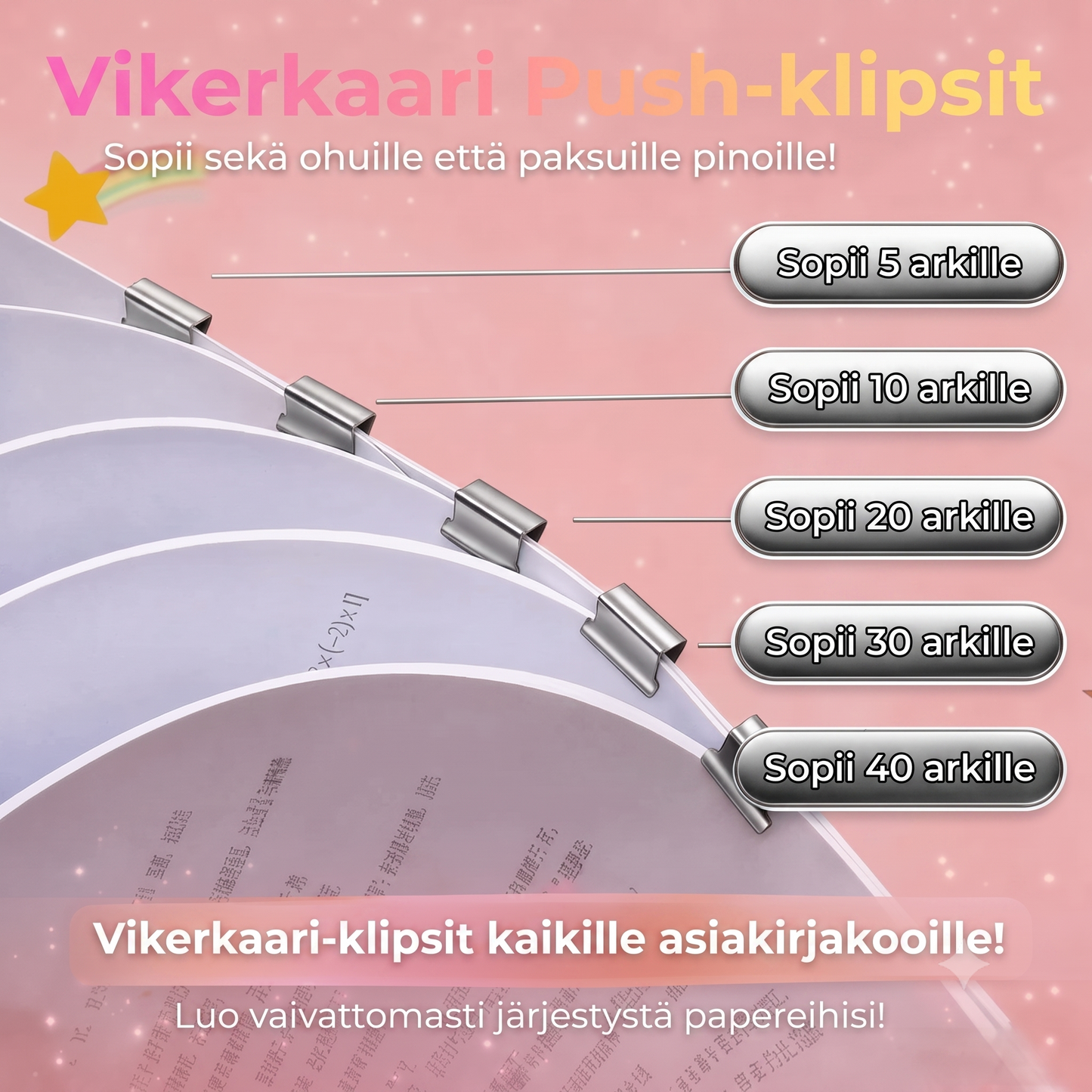 Sidontaklipsikone 50 klipsillä
