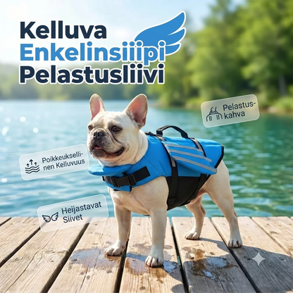 Koiran pelastusliivi enkelinsiivillä