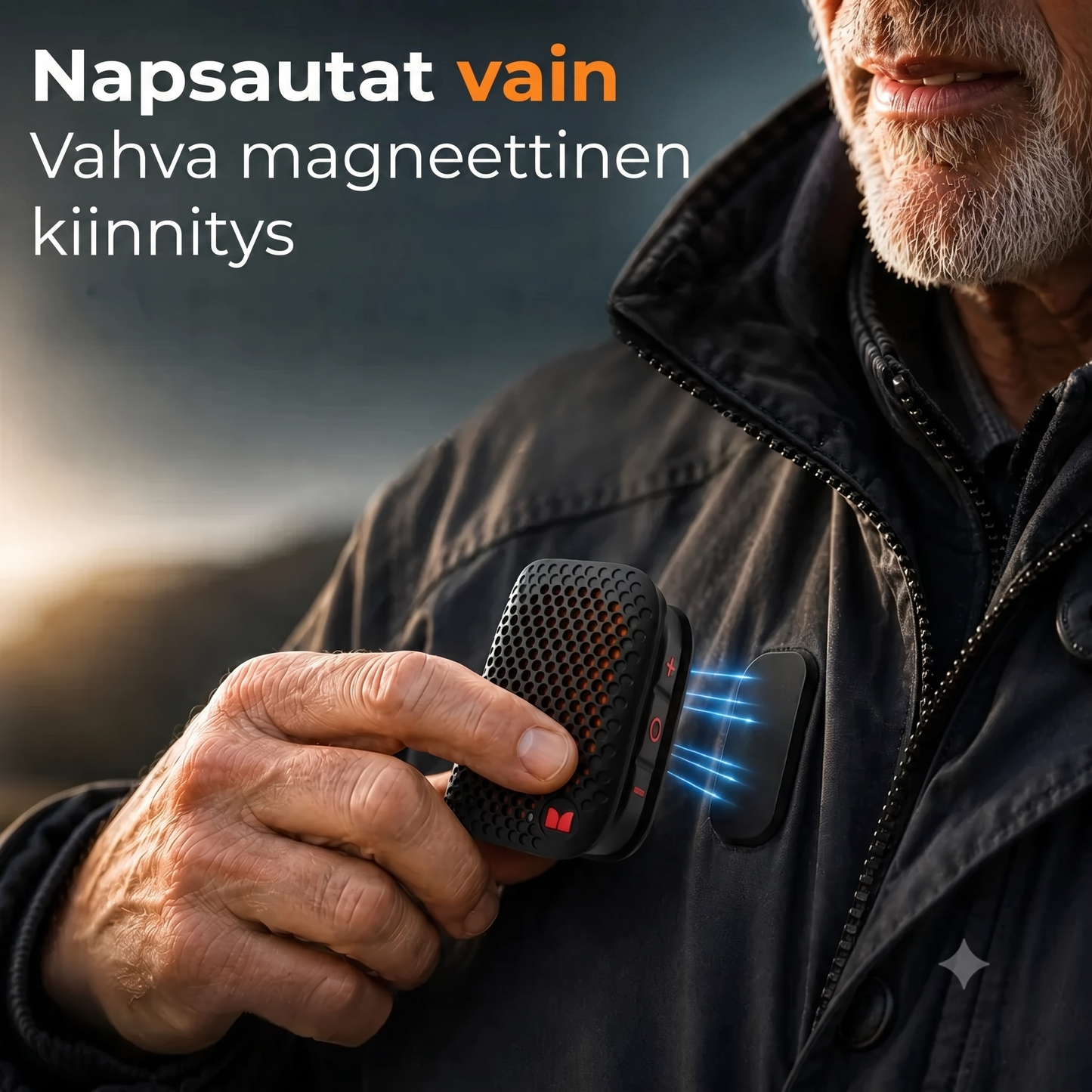 Bluetooth-kaiutin magneettipidikkeellä
