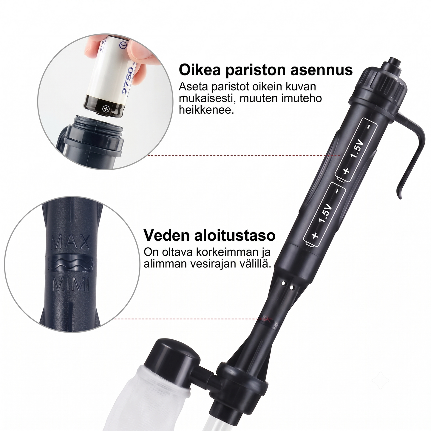 Langaton akvaarion pohjanimuri
