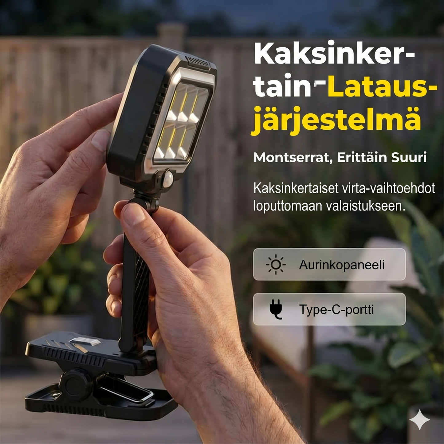 Aurinkokennoulkovalo – napsauta se kiinni ja puutarhasi loistaa ilmaiseksi!