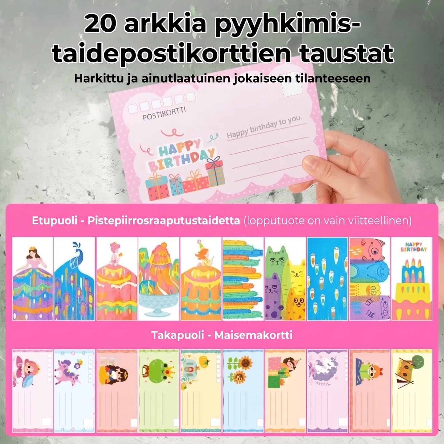 DIY sateenkaariraaputuskuvat 35 kpl