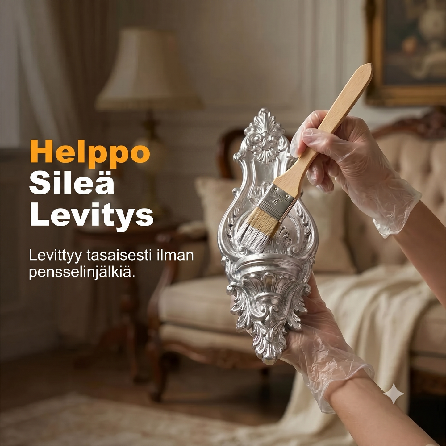 Metallinen hopeamaali tee-se-itse-projekteihin