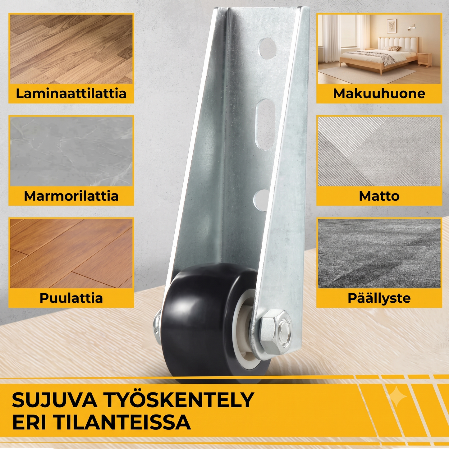 Sarja 2 kääntyvää pyörää