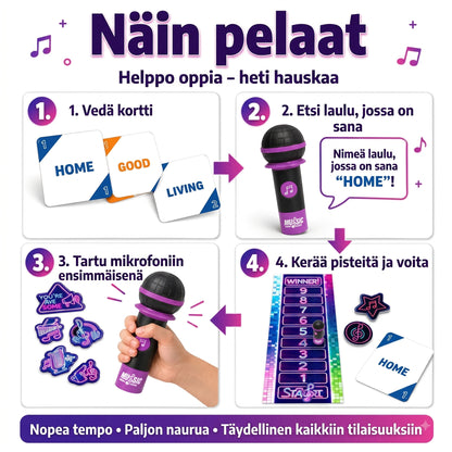 Music Mic Game -juhlapeli mikrofonilla