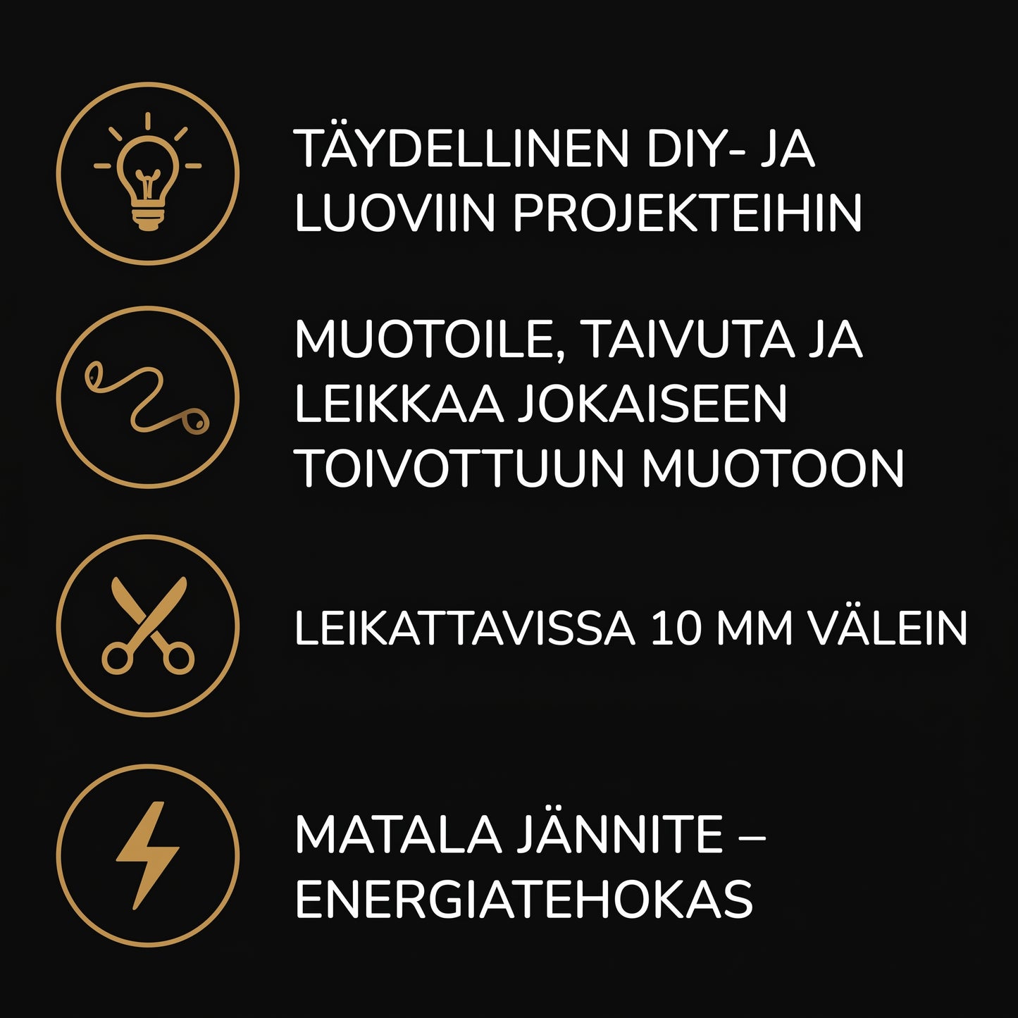 LumiNoodles leikattavat joustavat LED-filamentit