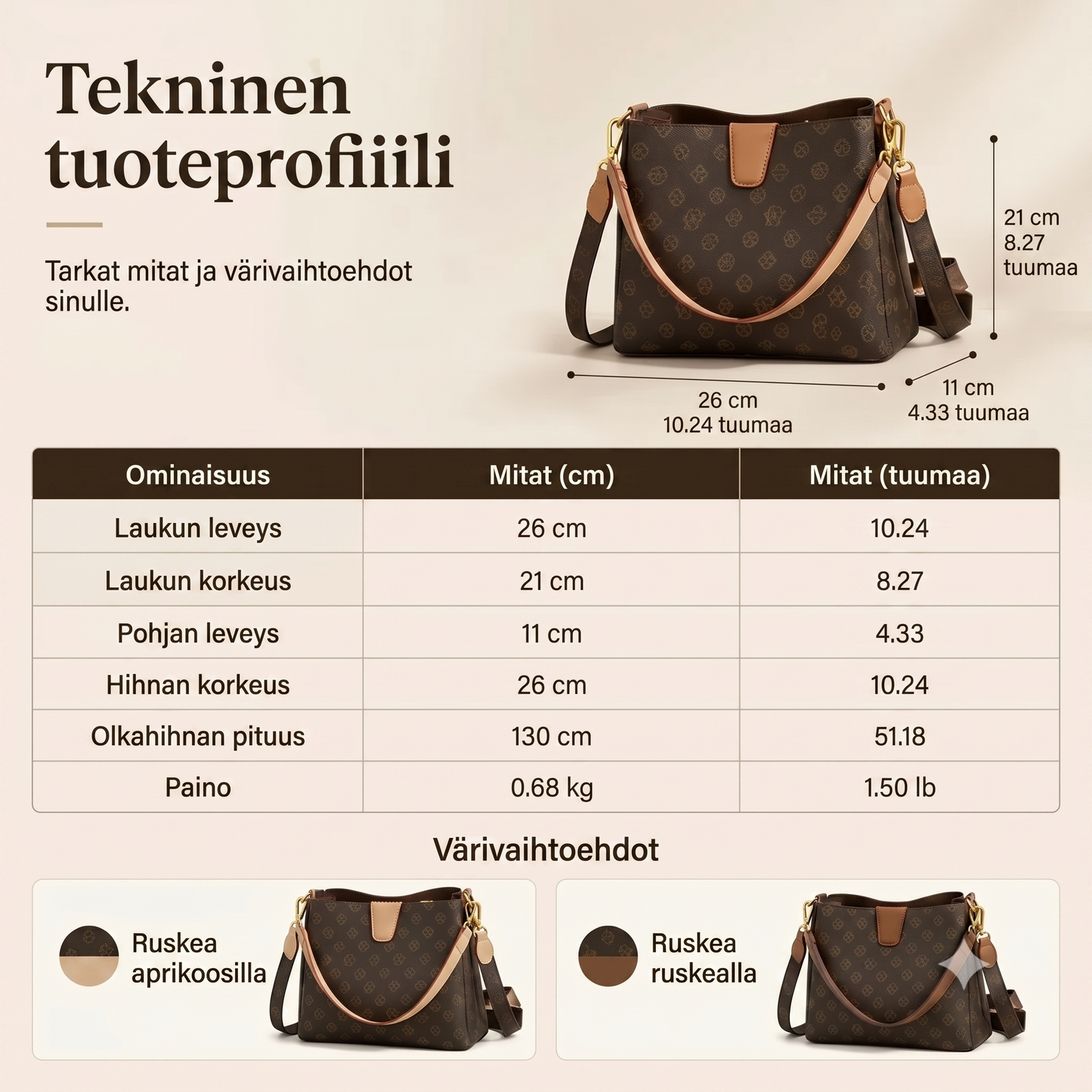 Naisten olkalaukku