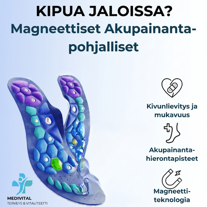 Medivital magneettiset akupainantapohjalliset
