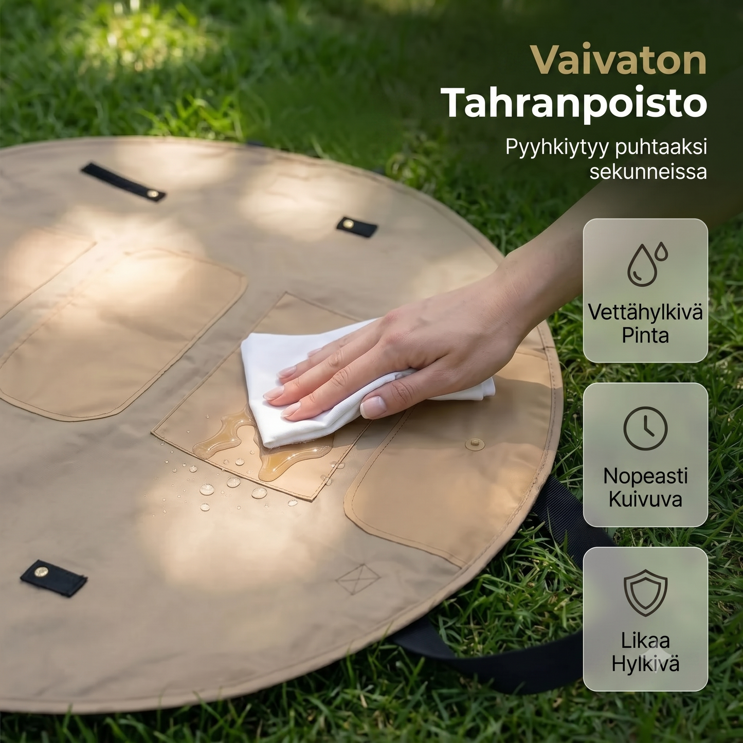 Vedenpitävä matkalaukku ja piknikmatto 2-in-1