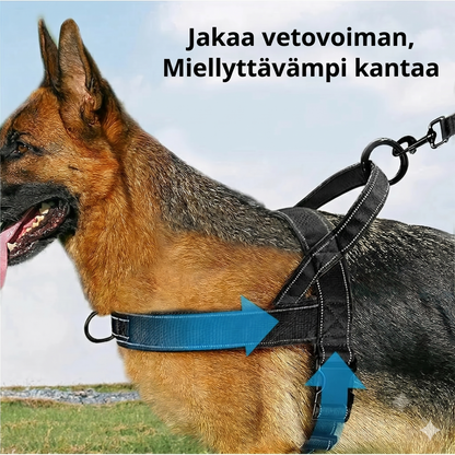 Vankka taktiikka- ja koiravaljas kahvalla
