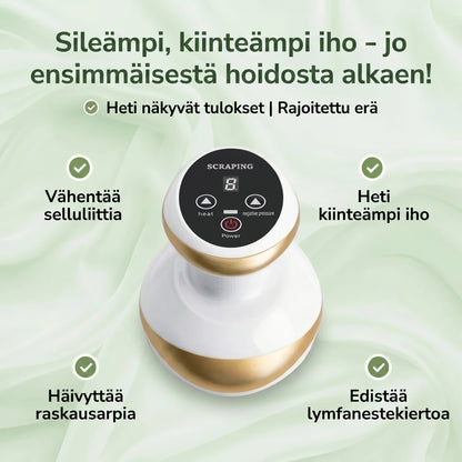 LymfElite-hierontalaite alipaineella lämmöllä ja LED-valolla